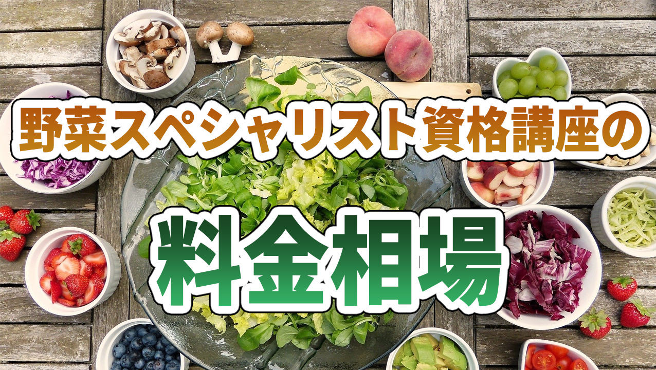 野菜スペシャリスト資格講座の料金相場
