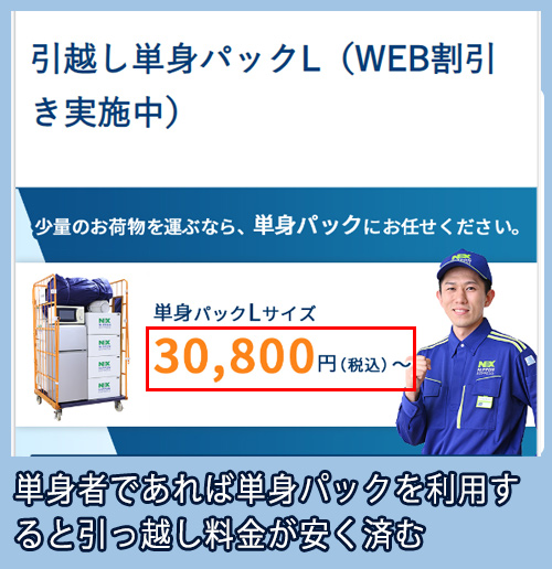 日通単身引越パックL