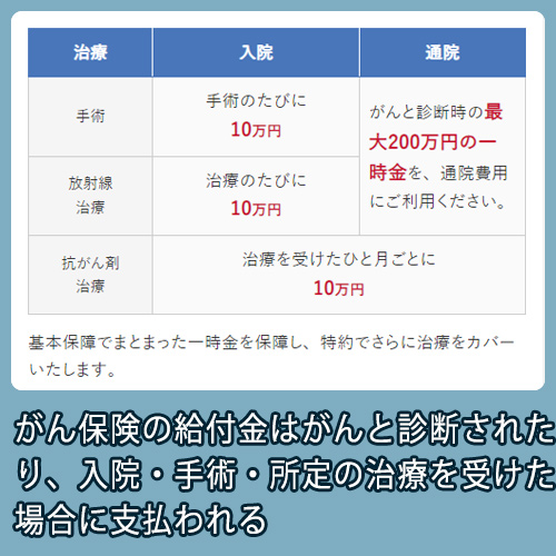 アクサダイレクト生命 給付金